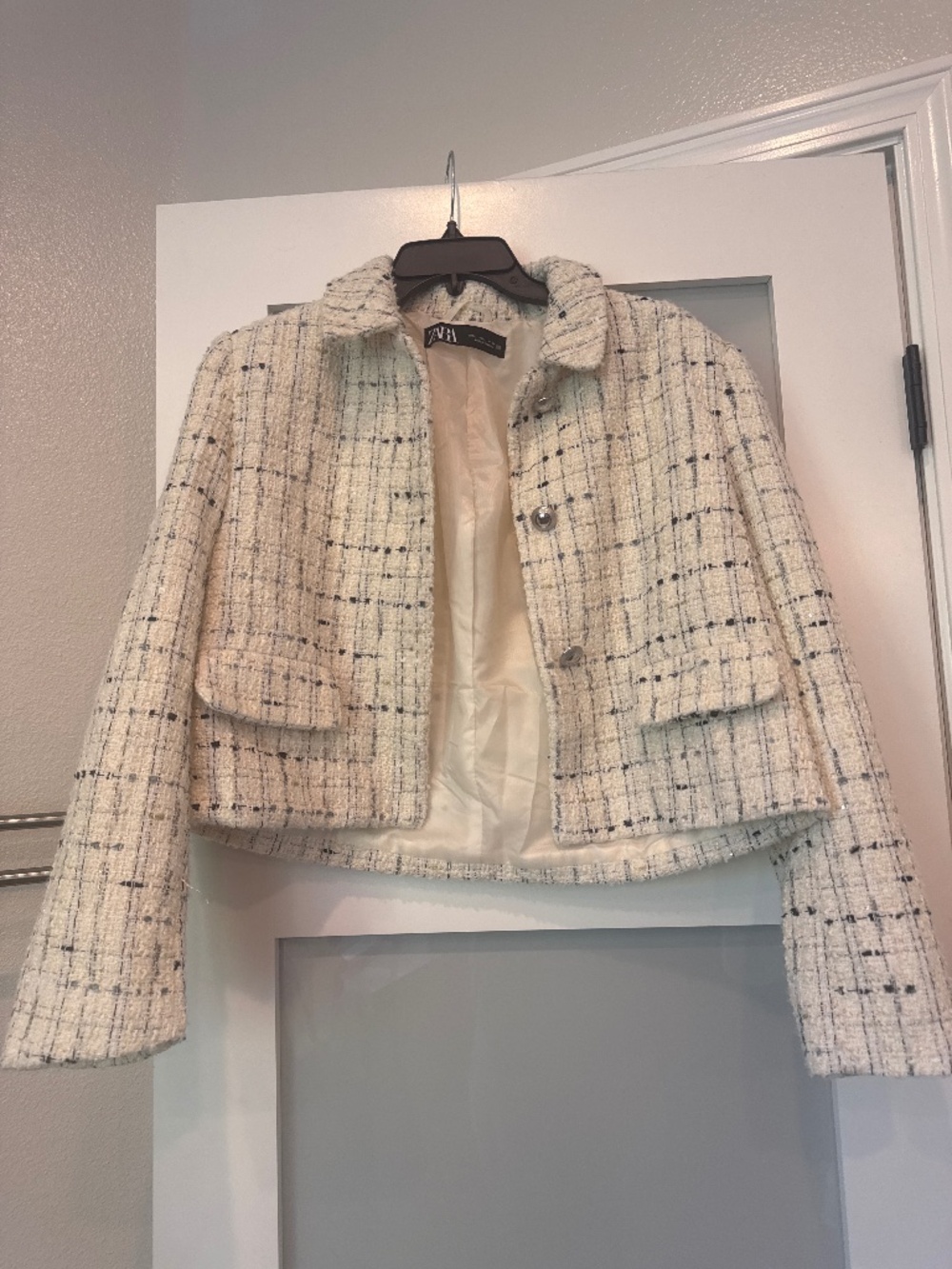 Zara Tweed mini sequined jacket